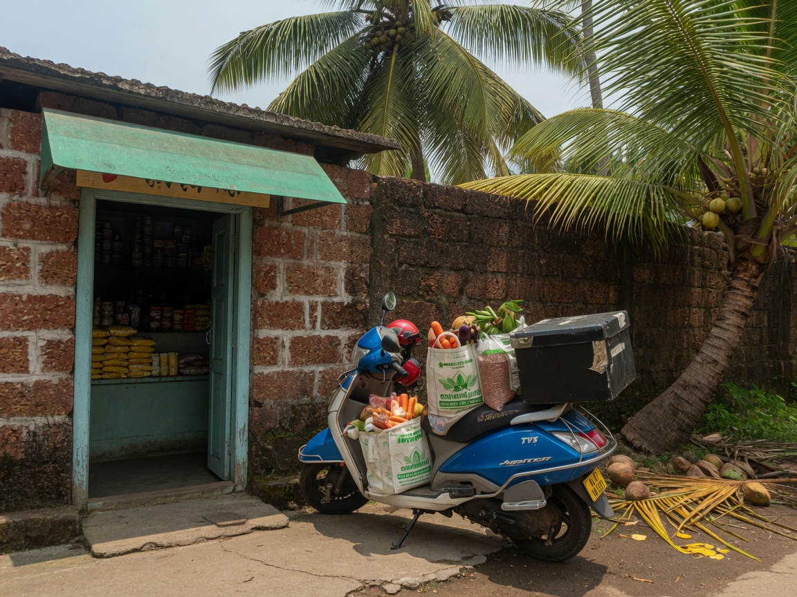 Grocery bags ready for home