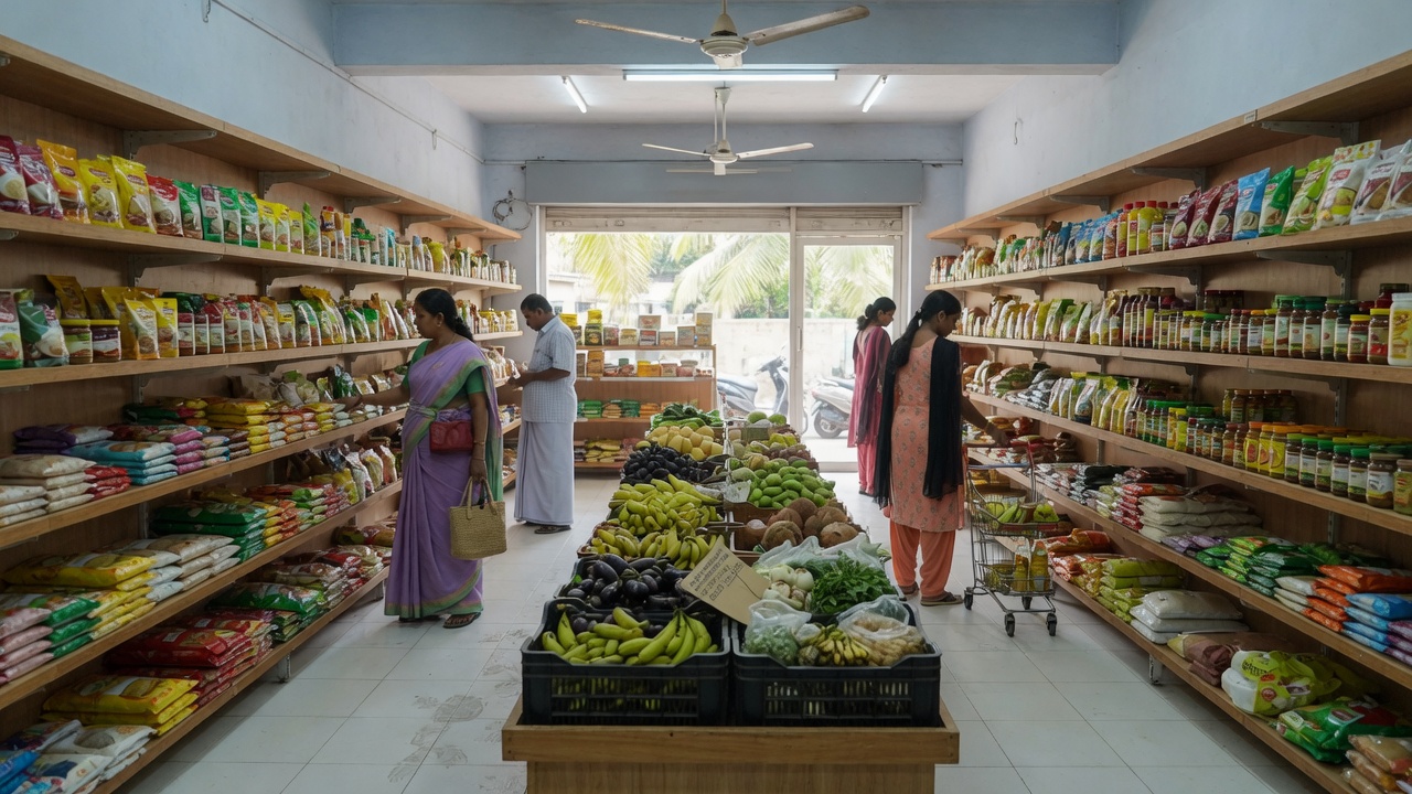 Shoppers in the aisles of Homely Mart